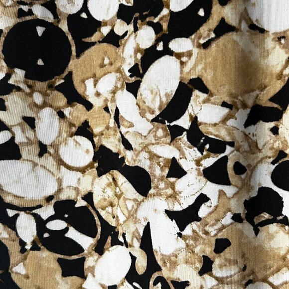 Cato Women's Black and Tan Abstract Pattern Blouse, Large - Picture 5 of 7